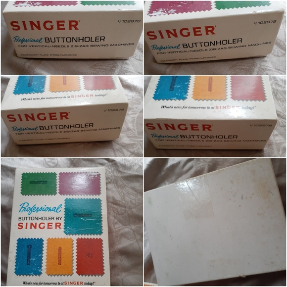 Vntg Singer Prof. Sewing Pro Button Hole Sewing Attachment 🍬*Mint* - Picture 12 of 17